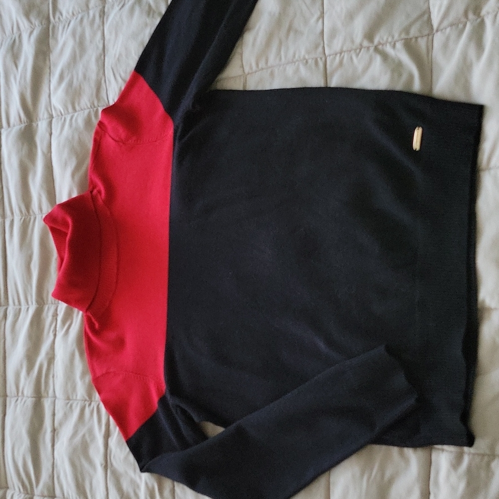 Red & Black Calvin Klein Turtleneck